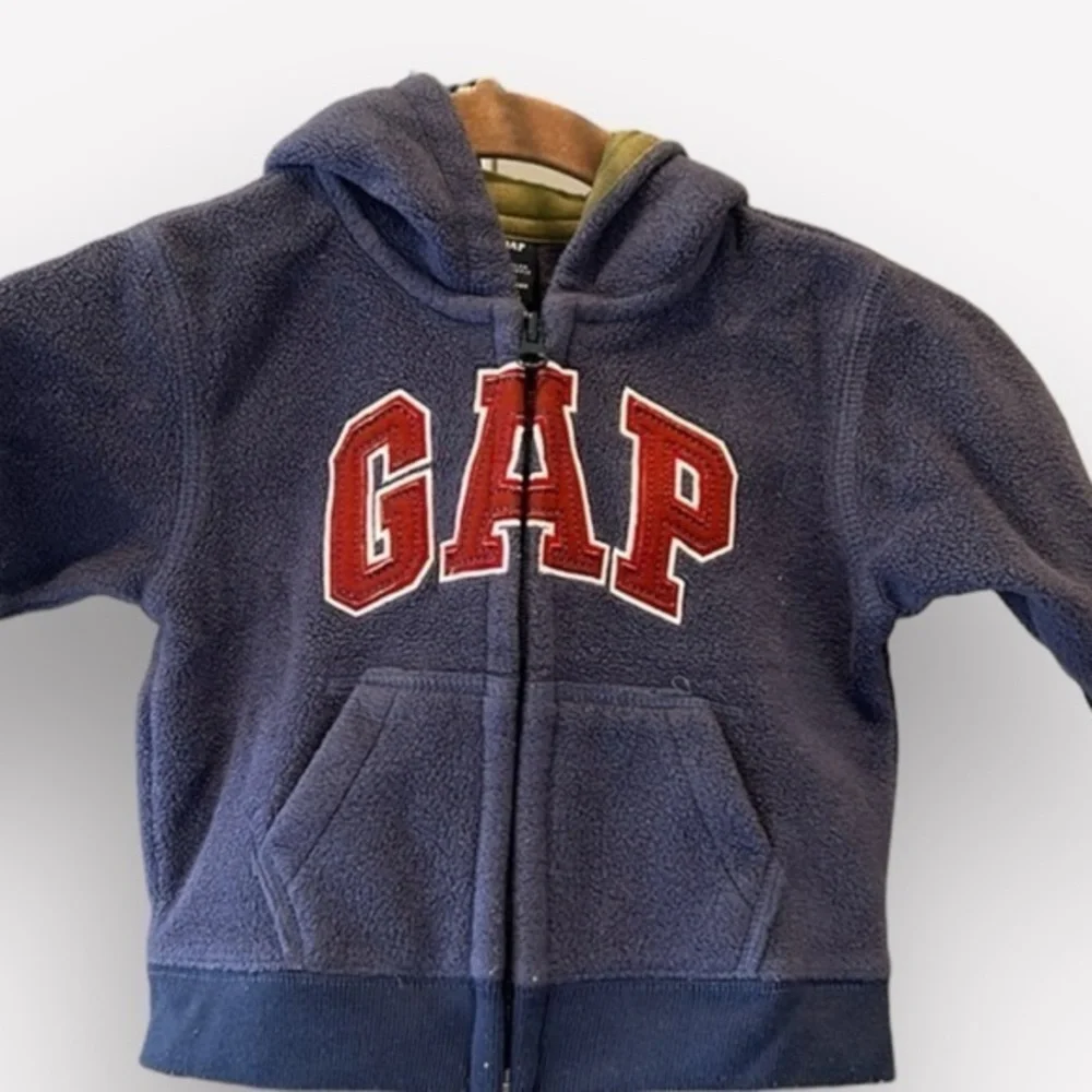 🍻🛒🇪🇸🐠Gap fleece hoodie full zip pockets blue burgundy green 6-12 months BUDGET